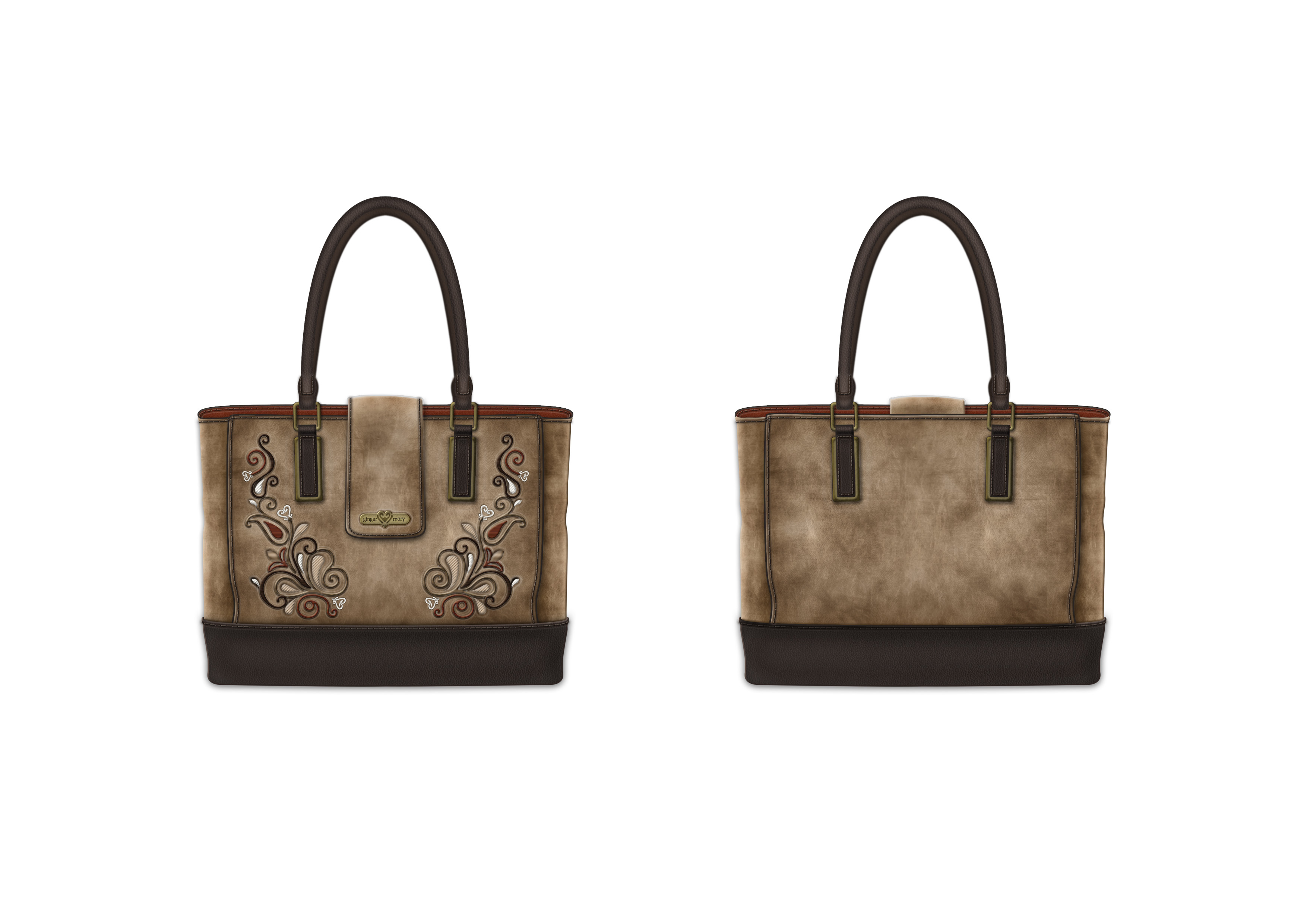 Brown shopper bag