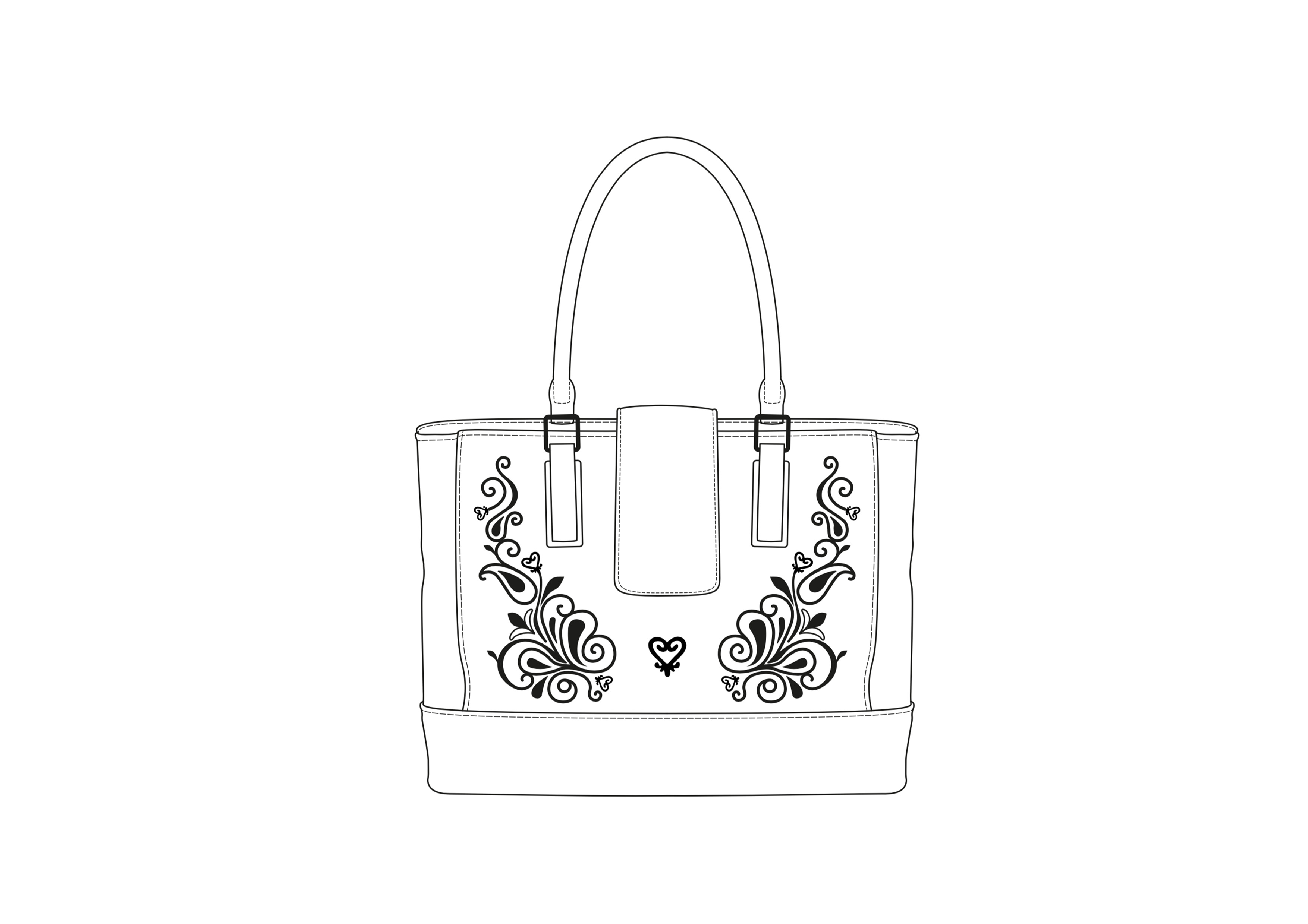 Shopper bag outline