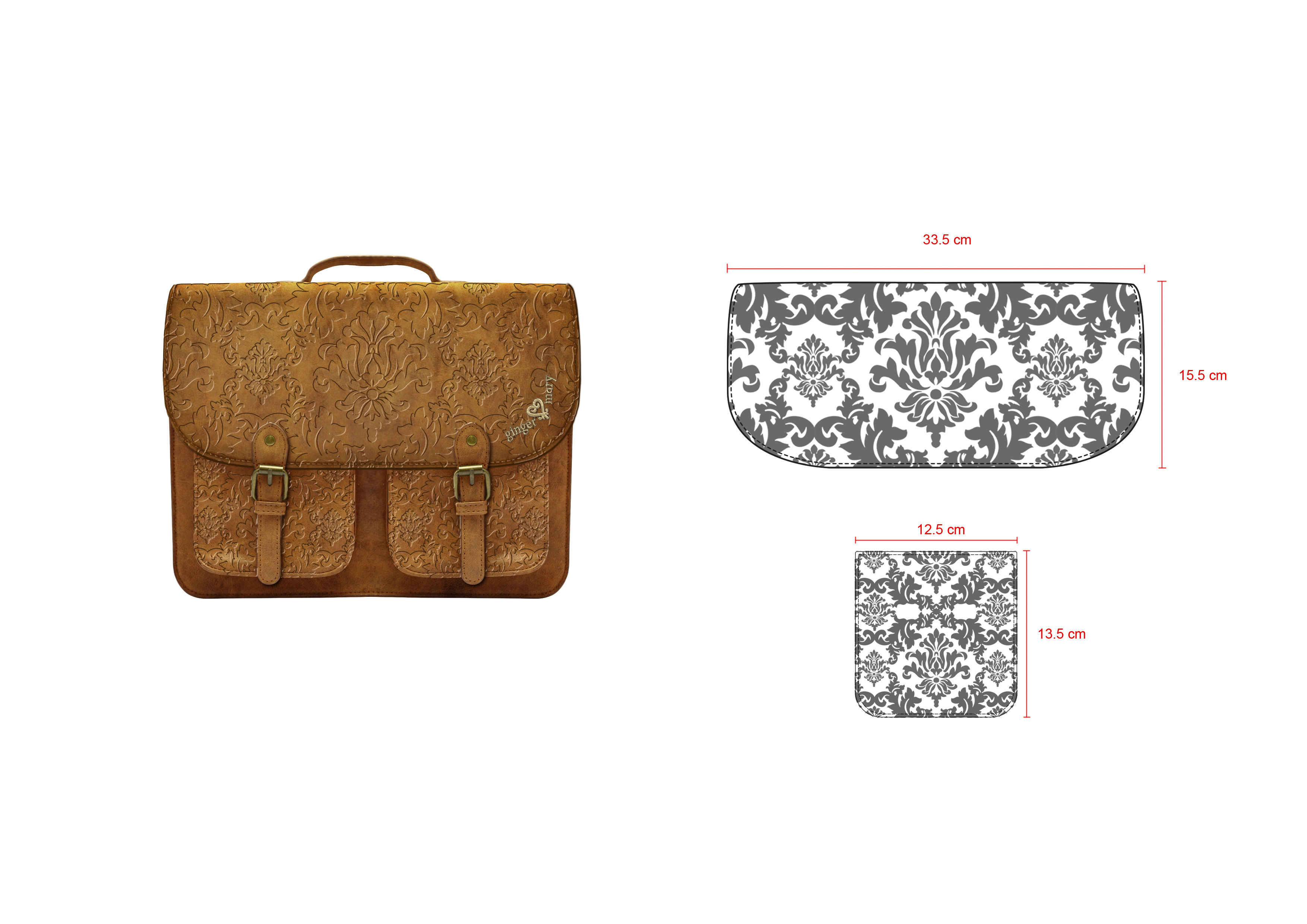 Tan satchel bag