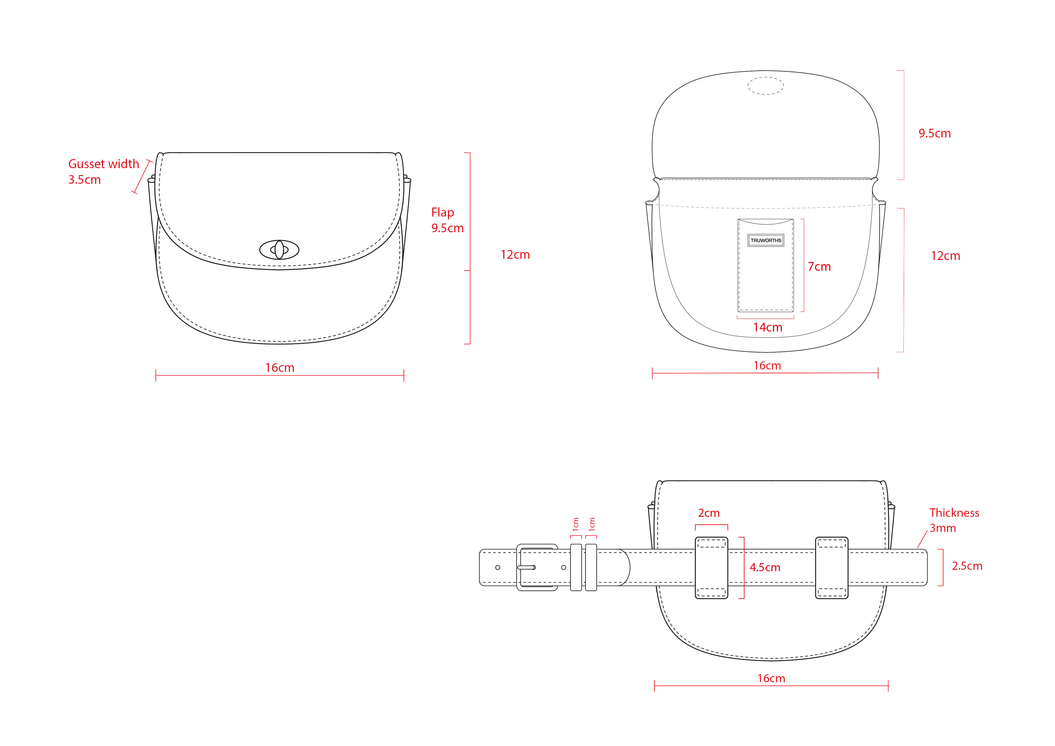 Belt bag outline