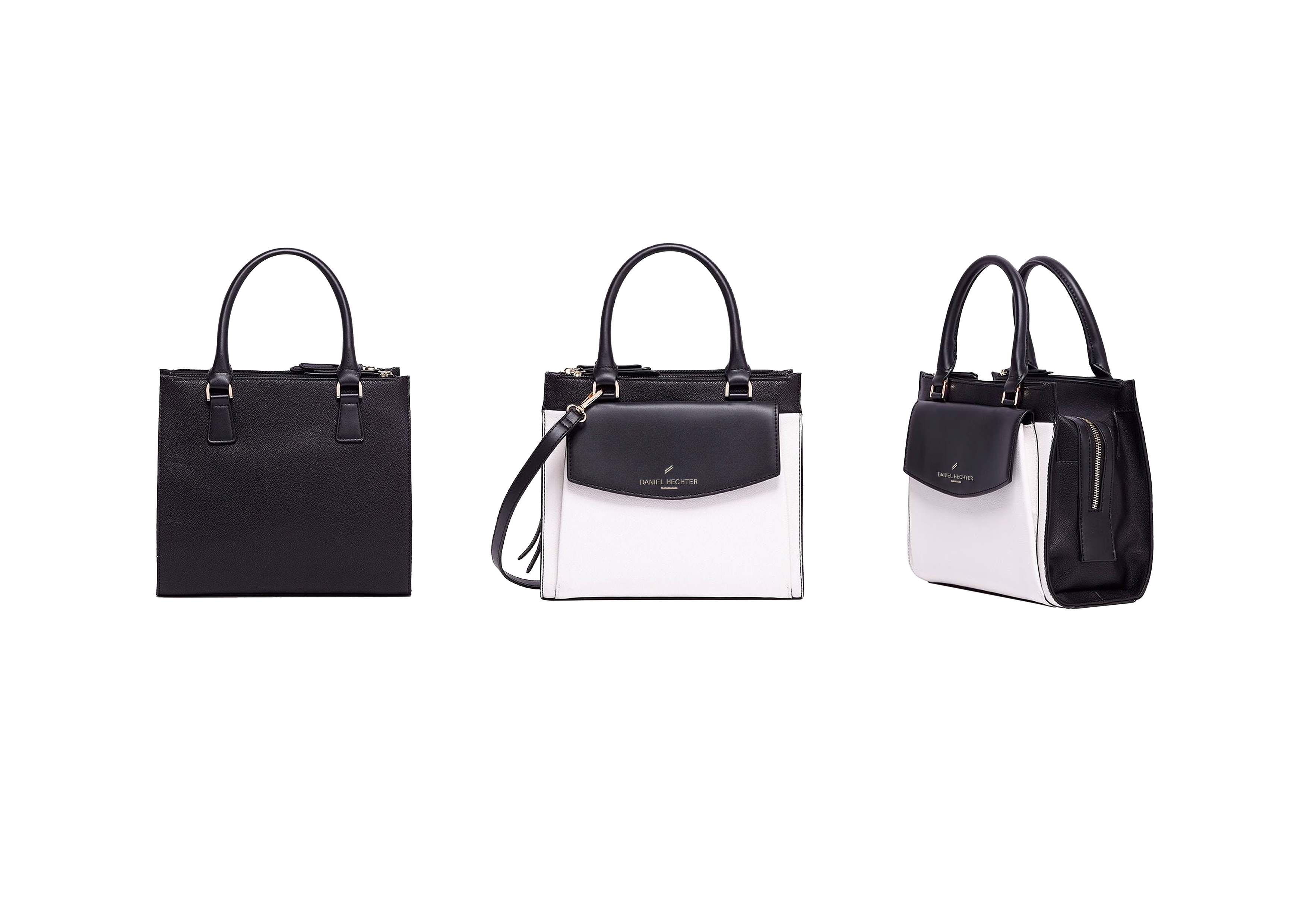 Black and white handbag