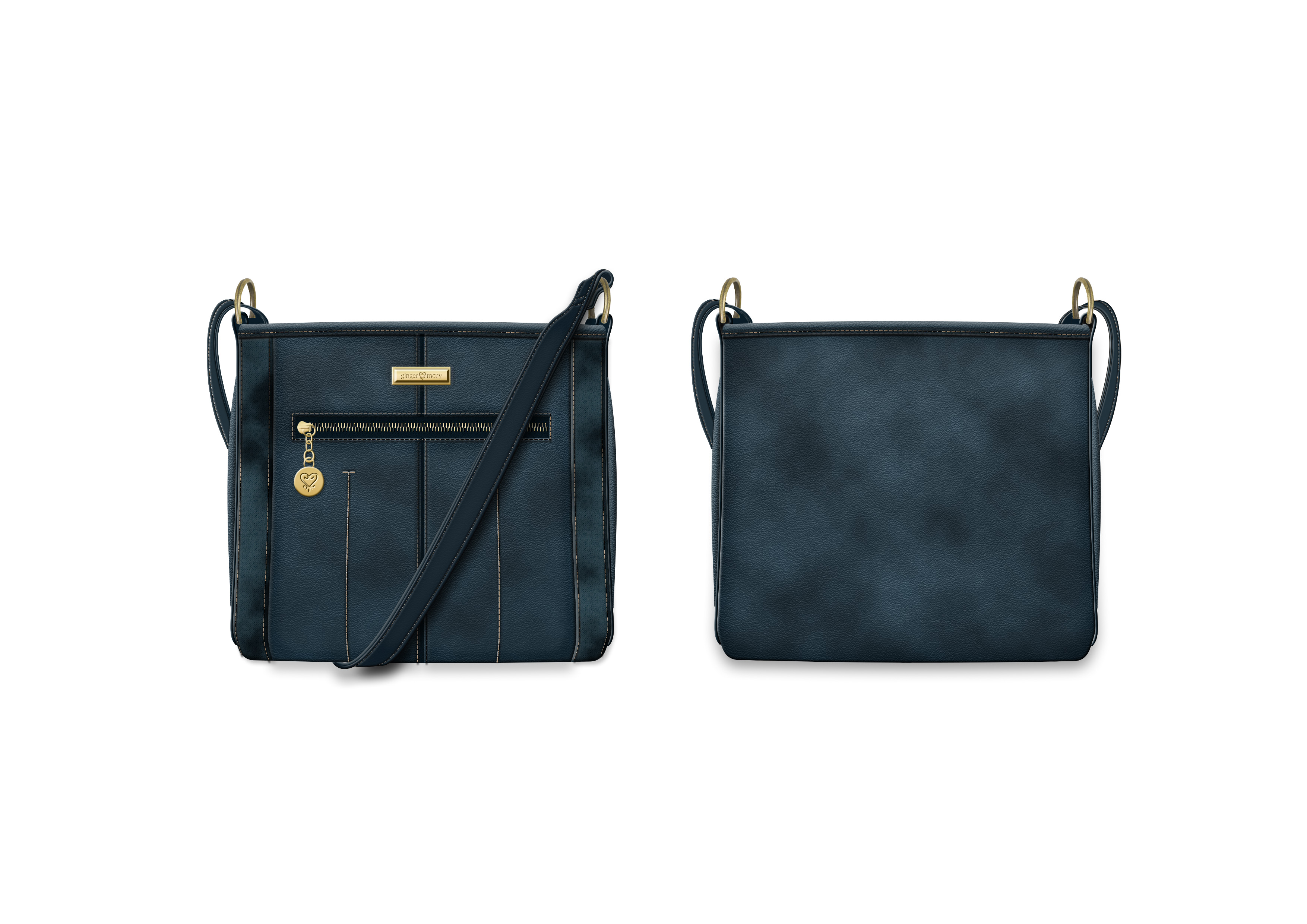 Navy saddle bag