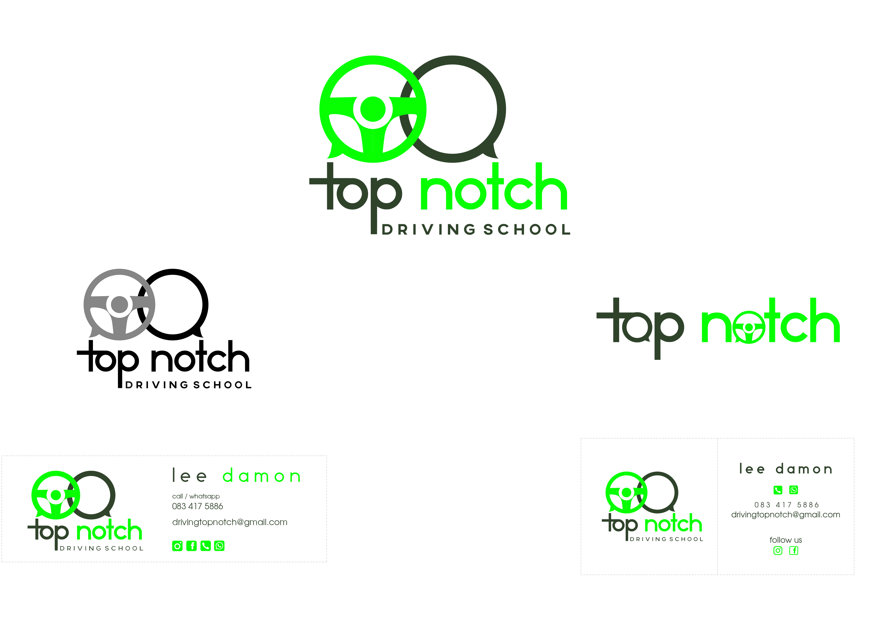 Driving school logo design package