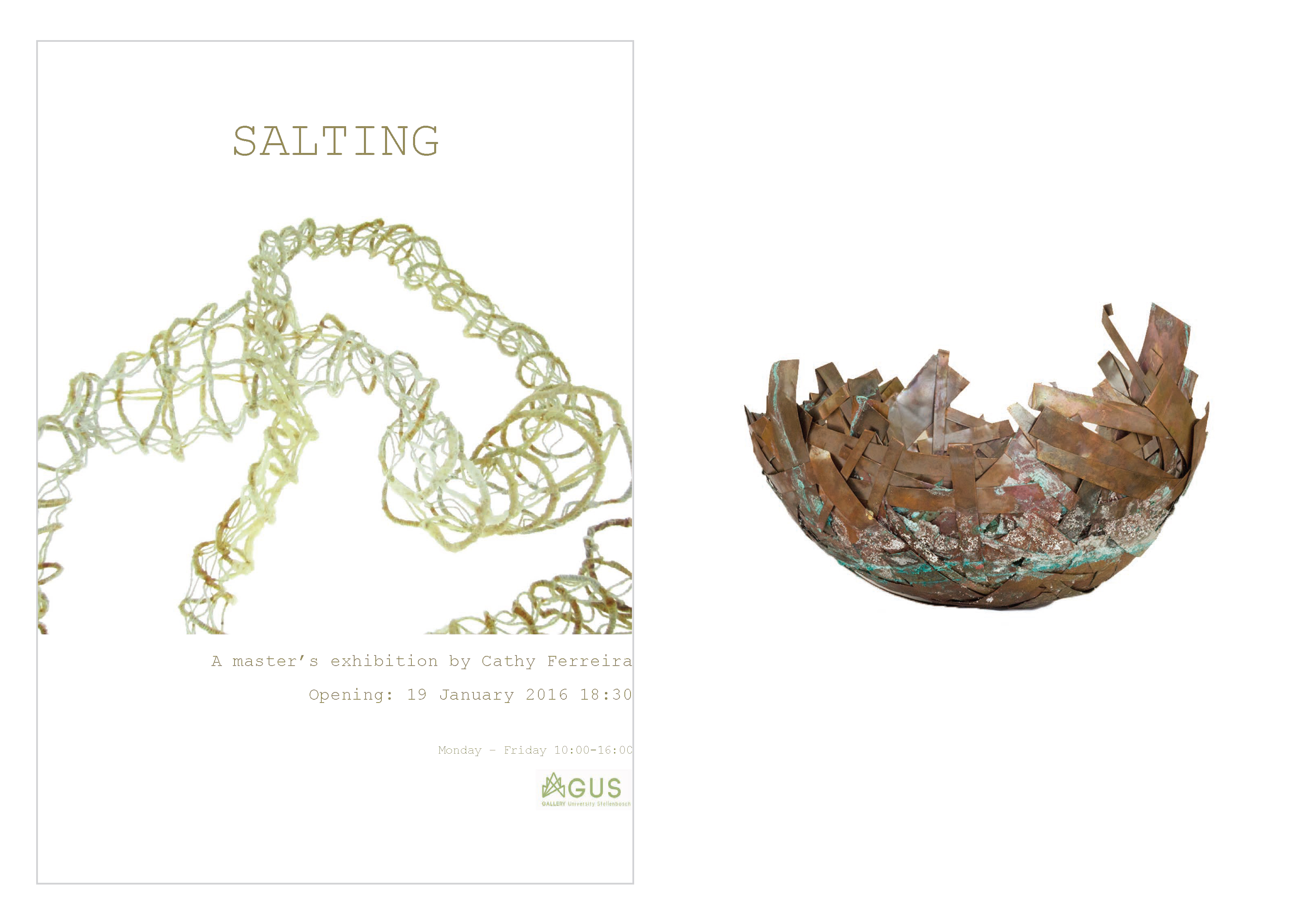 Salting exhibition poster and copper object