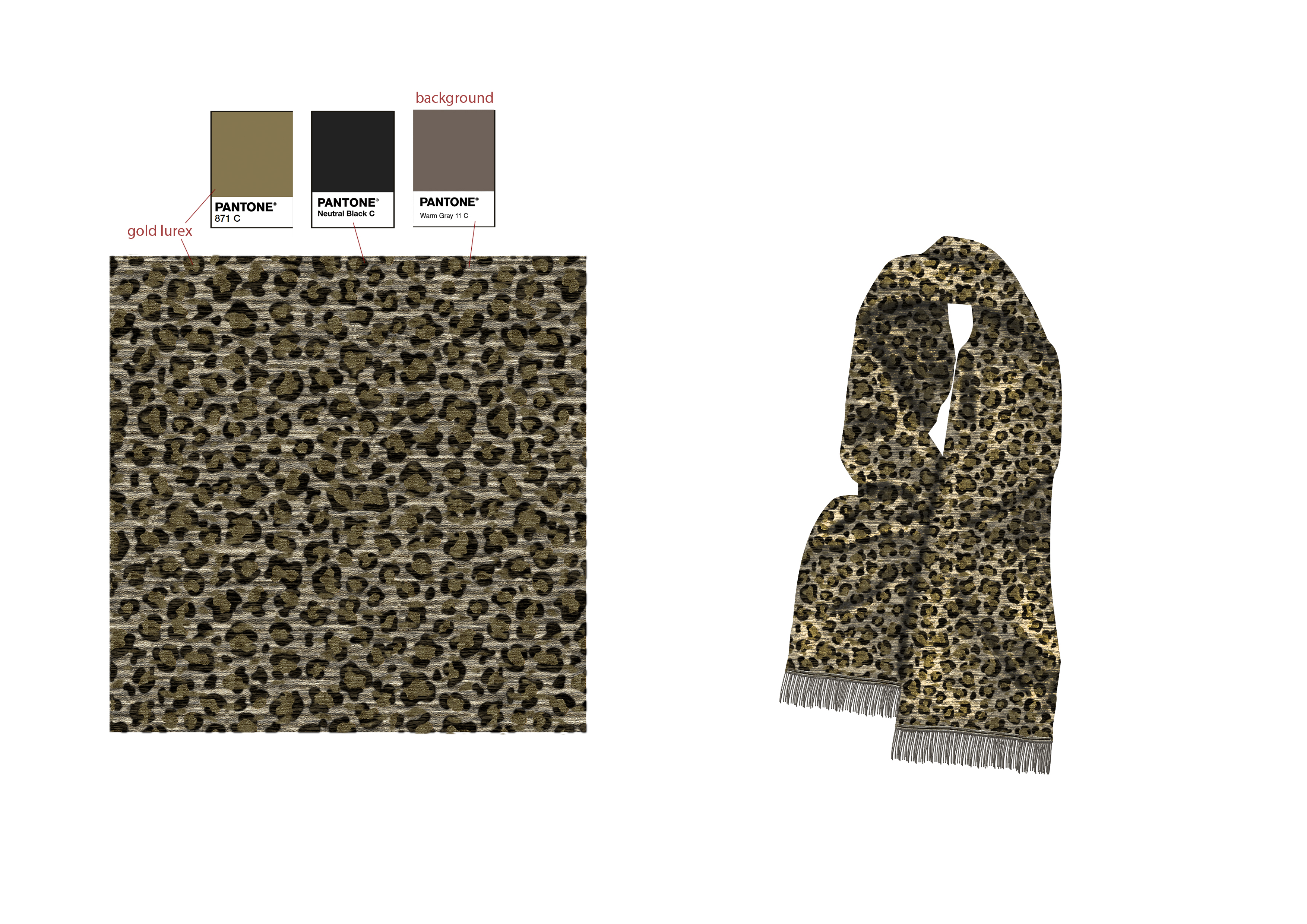 Animal printed scarf