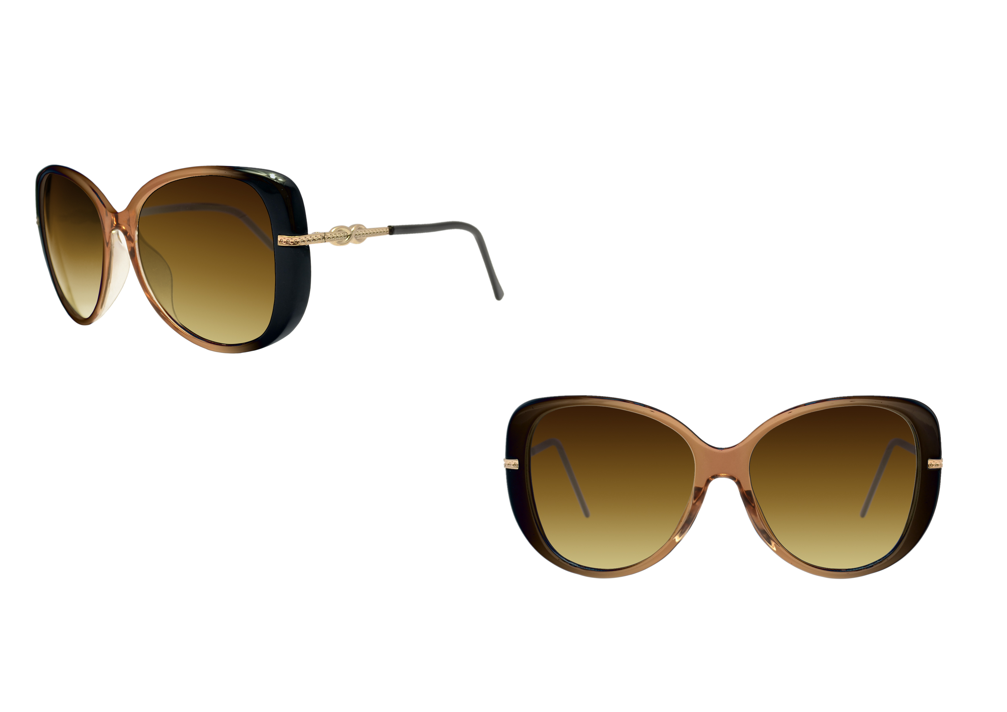 Ladies oversized ombre sunglasses