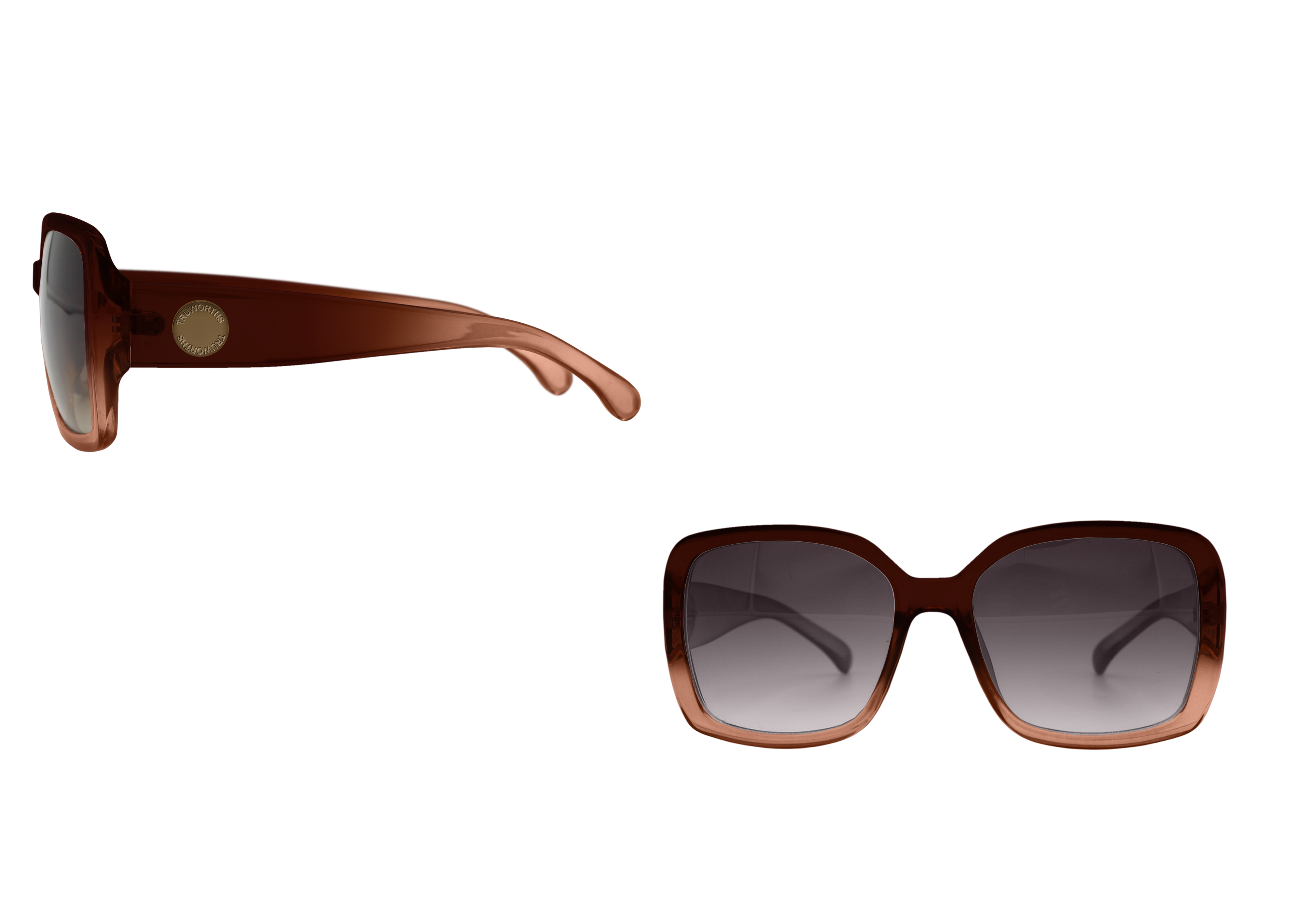 Ladies burgundy ombre oversized sunglasses
