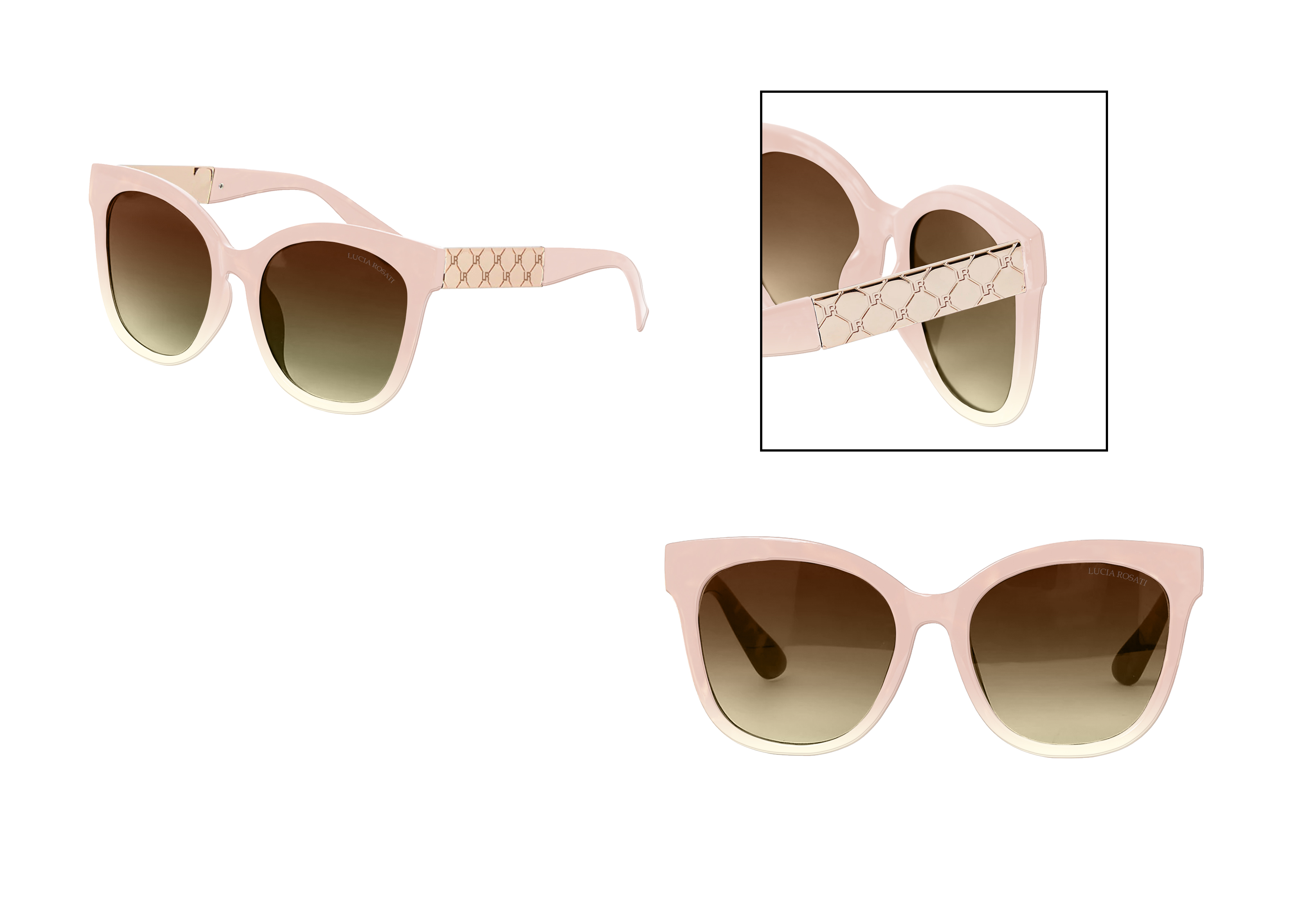 Ladies light pink ombre sunglasses