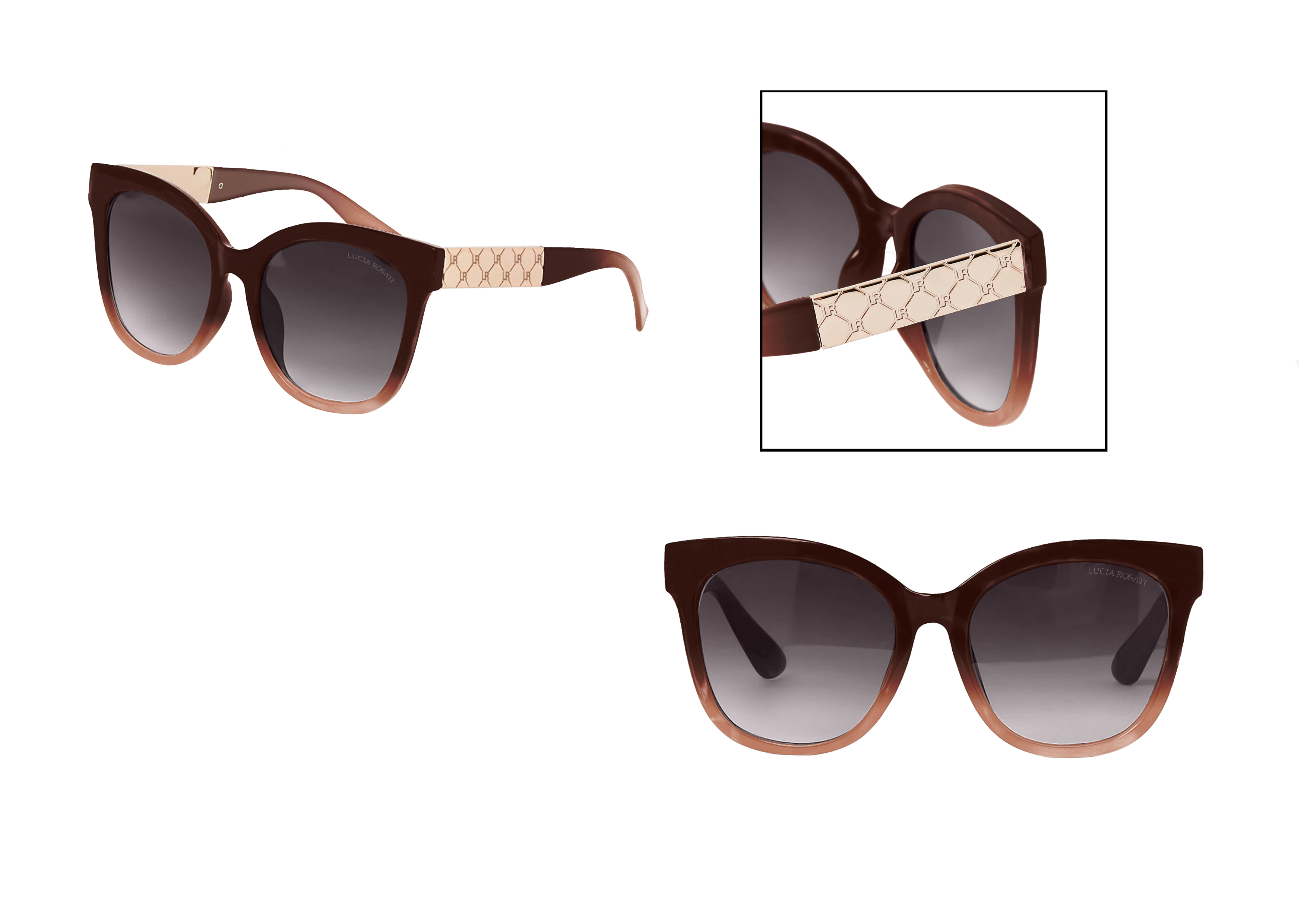 Ladies burgundy ombre sunglasses