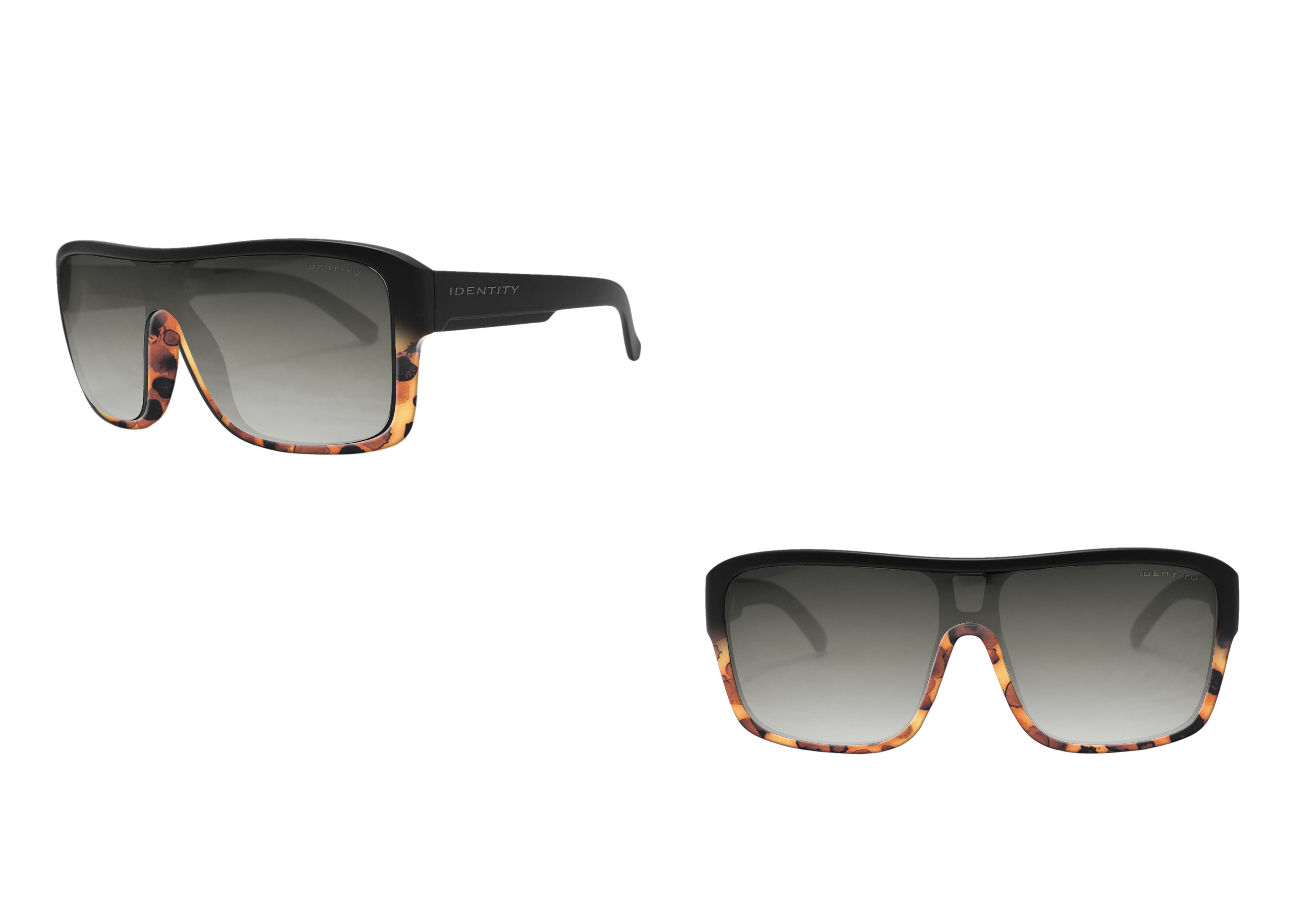 Mens black and tort ombre sunglasses