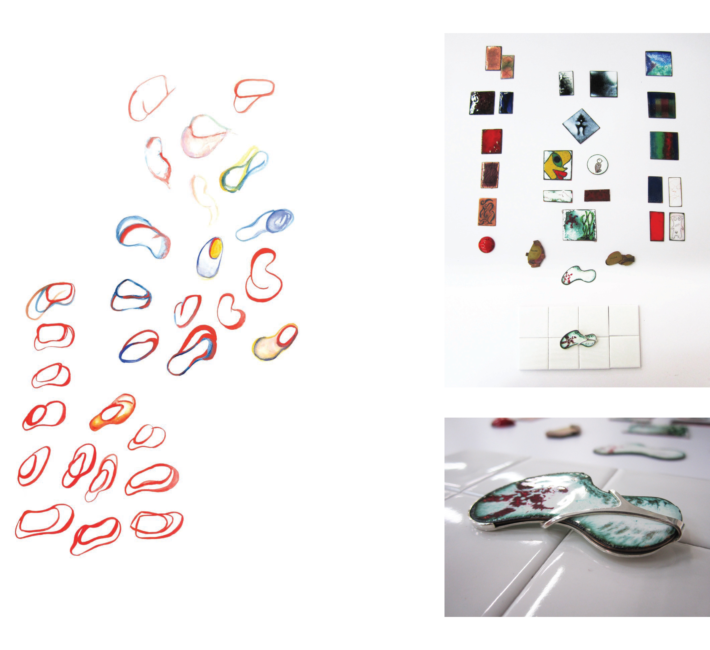 Enameling brooch designs