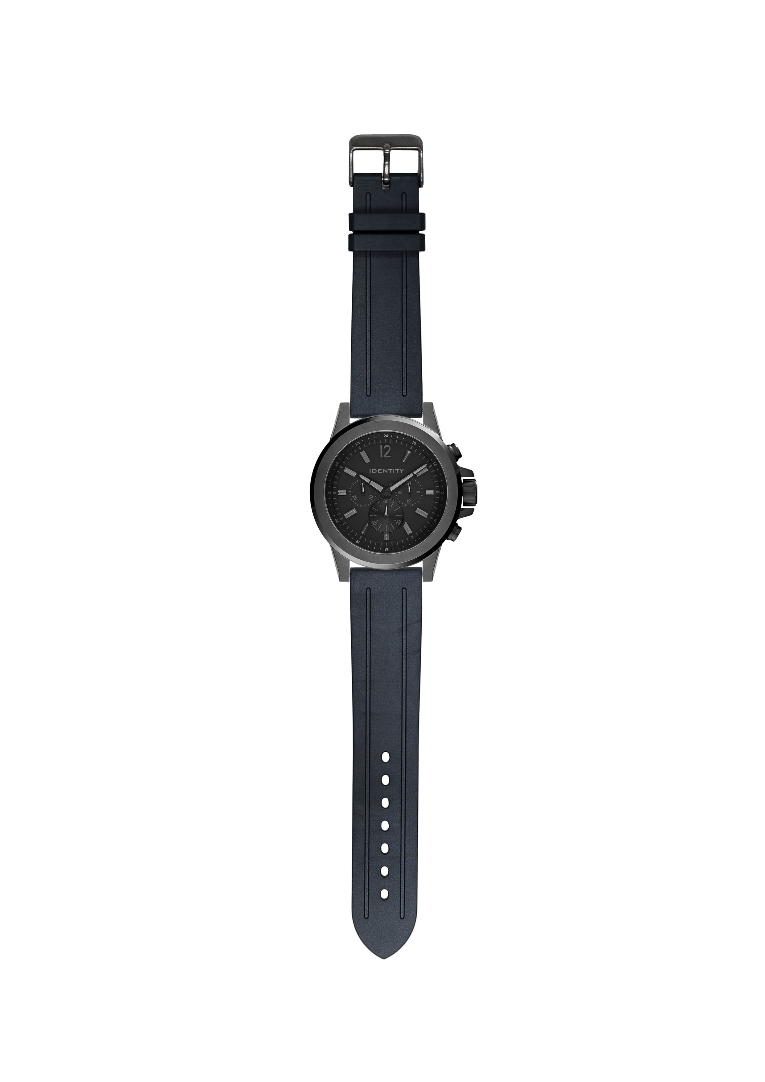 Navy and gun metal mens watch