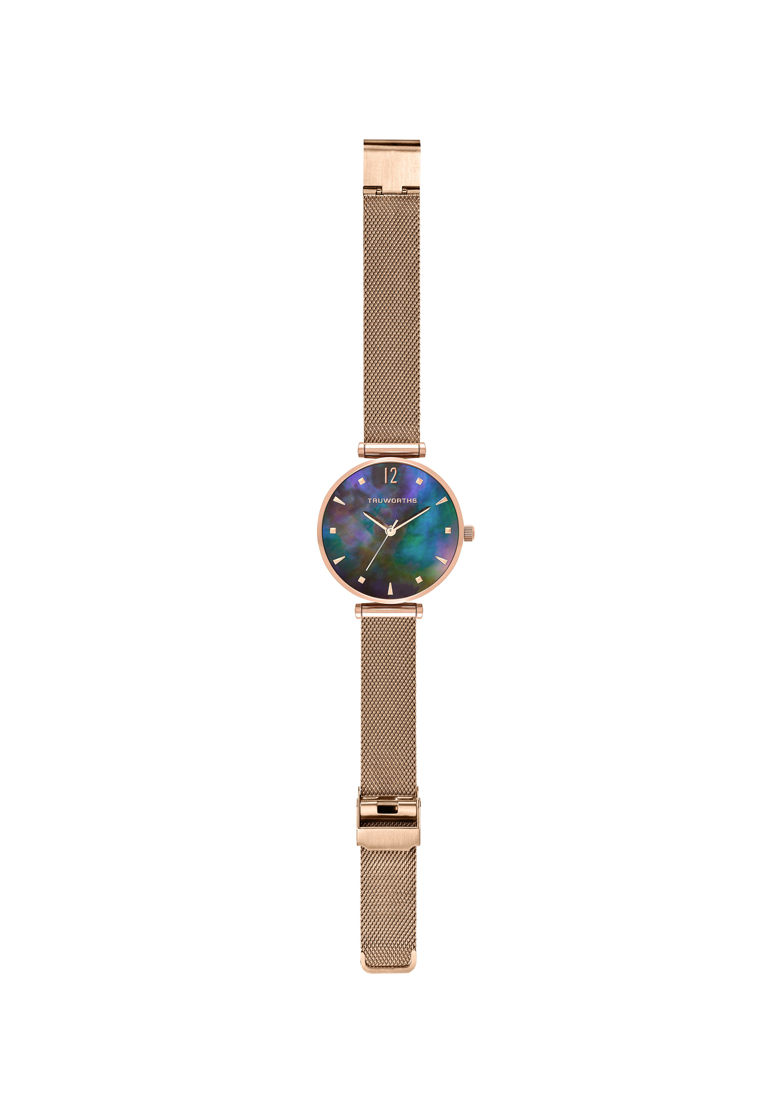 Gold ladies watch with milanese strap