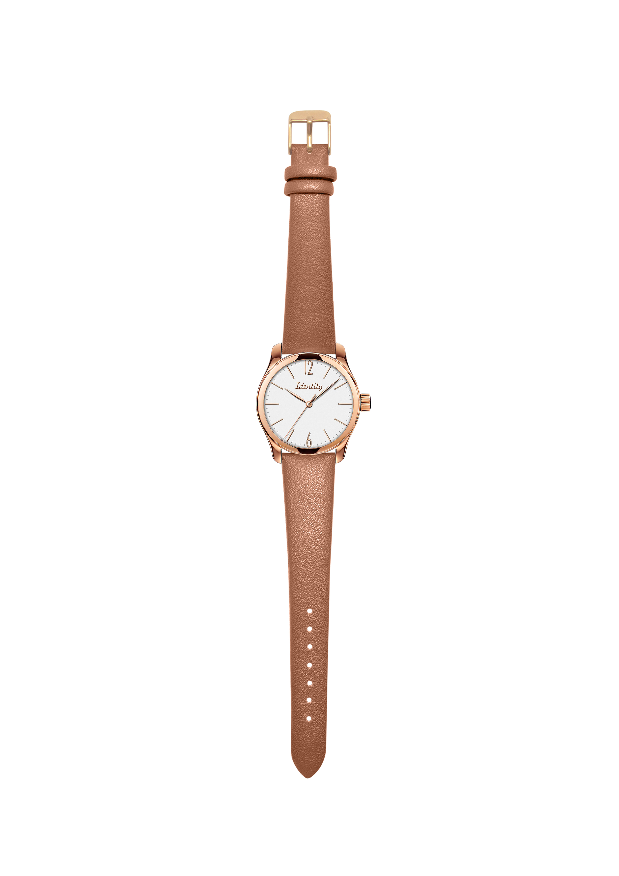 Gold and brown ladies watch